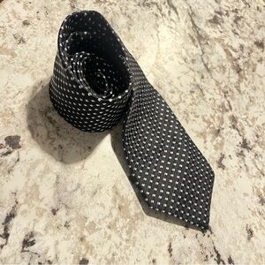 Jones New York Classic Black and White Checkered Tie